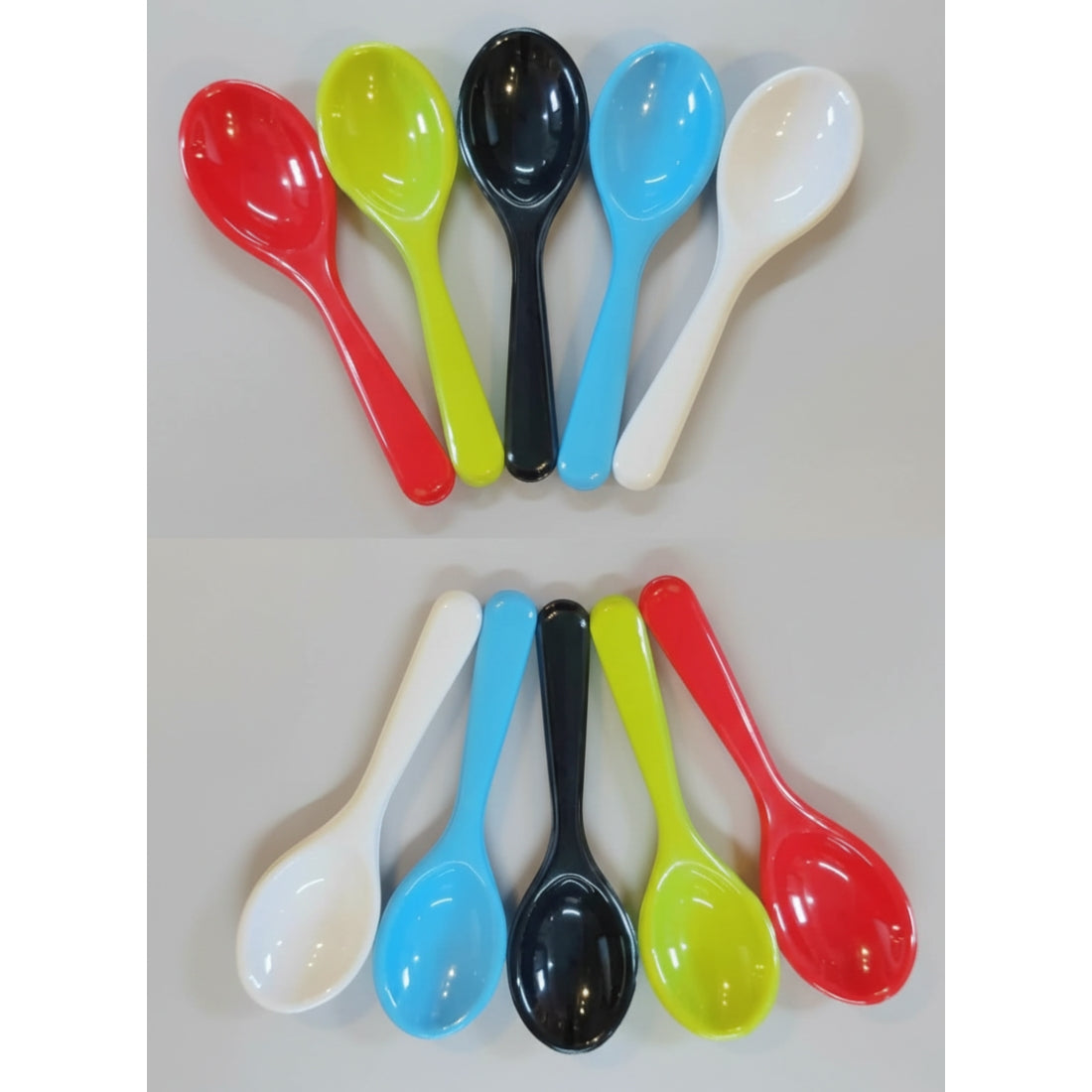 Mini Plastic Spice Spoons Set of 10 (3 Inch) – Small Measuring Spoons for Masala Box, Tea, Coffee, Sugar & Kitchen Spices