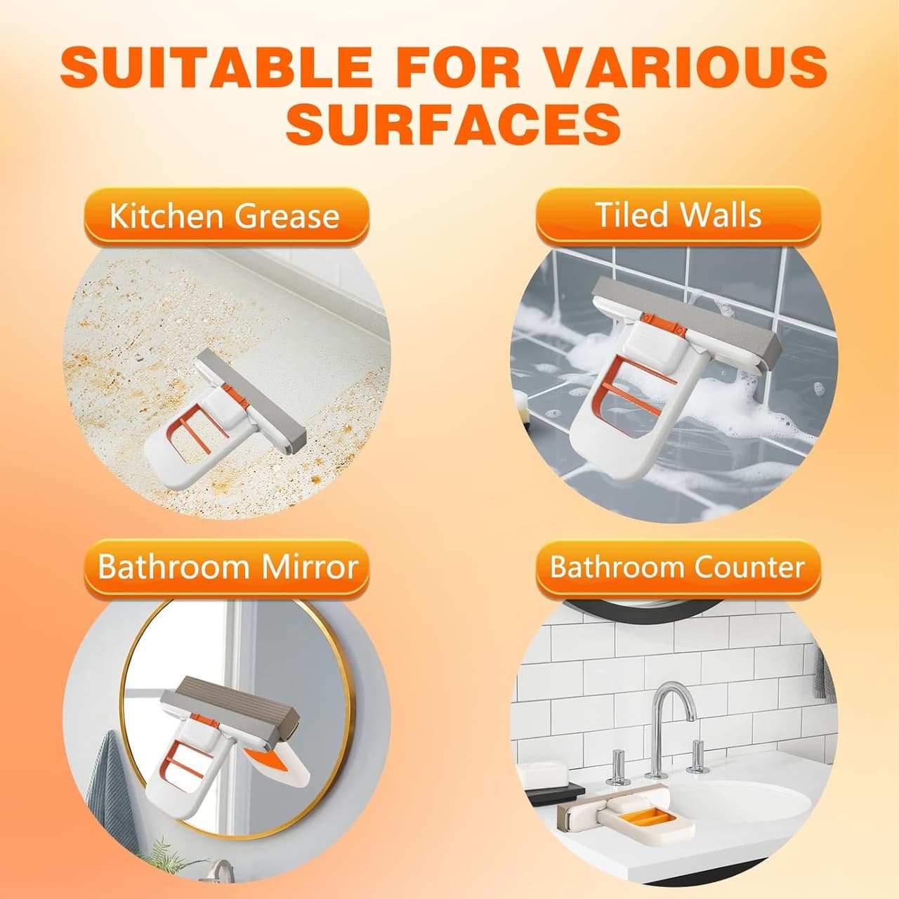 Mini Foldable Desktop Mop – Self‑Squeeze Sponge Mop for Wet & Dry Use – Portable Cleaning Tool for Small Spaces – Kitchen, Bathroom, Glass, Living Room detail 7