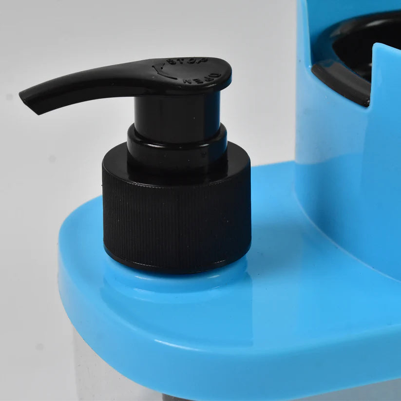 3-in-1 Kitchen Soap Dispenser with Sponge Holder & Liquid Dish Wash Pump – Kitchen Sink Organizer (Multicolor)