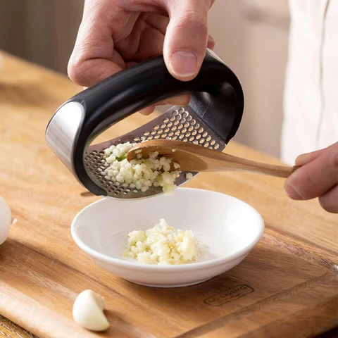 Stainless Steel Garlic Press Rocker – Manual Garlic Crusher & Mincer Tool for Easy Garlic Chopping | Durable Kitchen Garlic Press