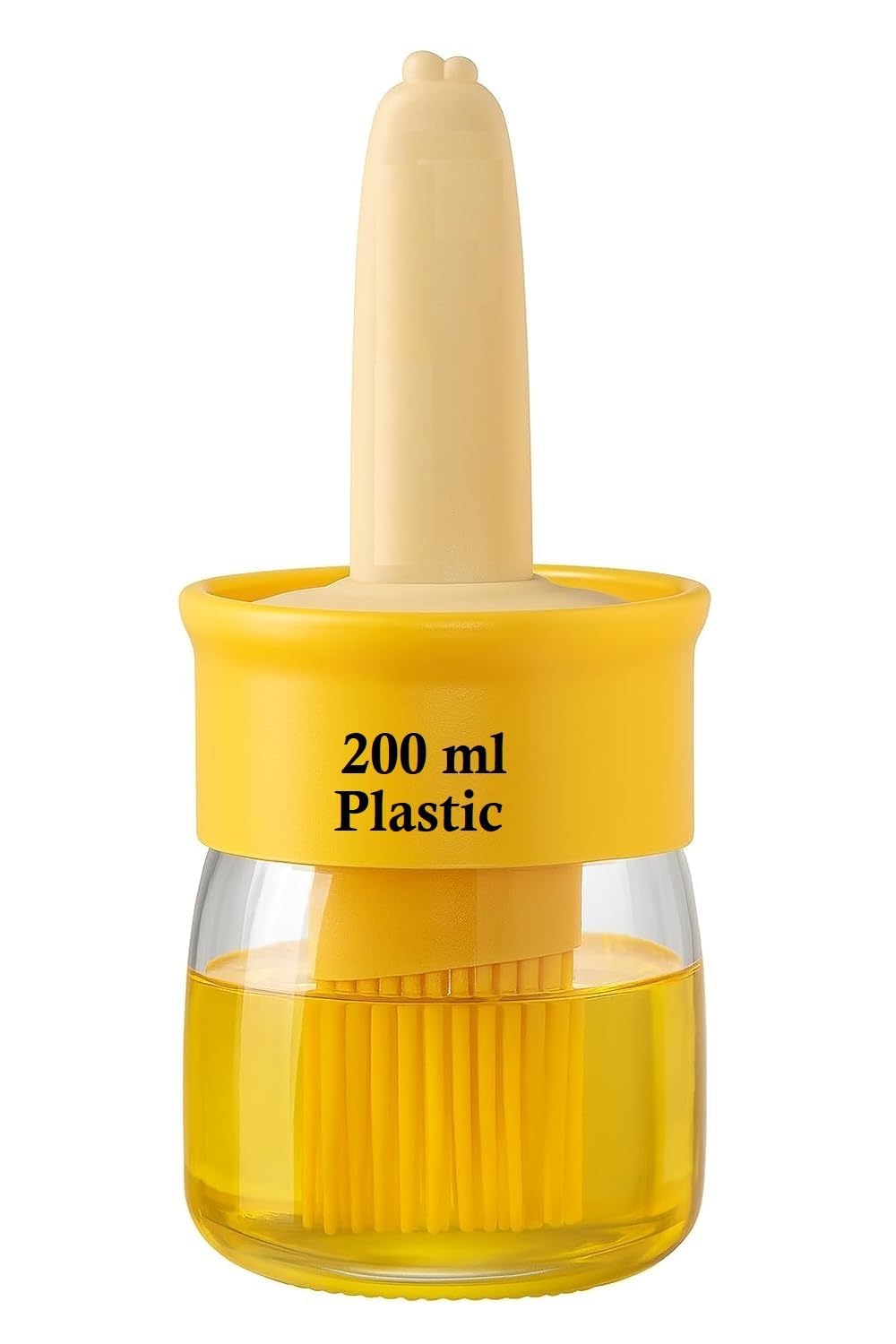 200ml Plastic 2 in 1 Oil Dispenser Bottle with Silicone Brush – Leakproof Kitchen Oil Bottle for Cooking, BBQ, Baking & Frying