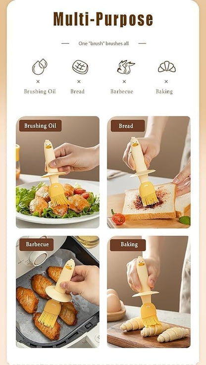 200ml Plastic 2 in 1 Oil Dispenser Bottle with Silicone Brush – Leakproof Kitchen Oil Bottle for Cooking, BBQ, Baking & Frying