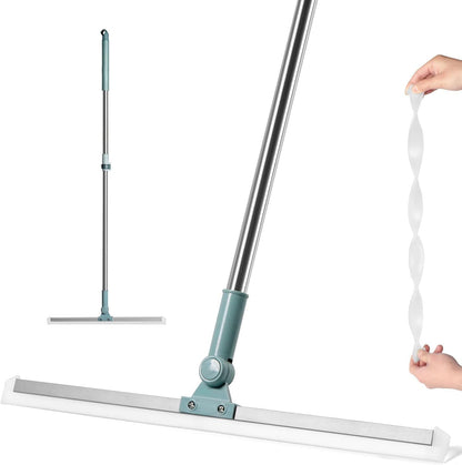 Magic Broom Sweeper for Floor Cleaning – Multifunctional Silicone Floor Wiper Mop with Extendable Handle for Wet & Dry Cleaning (Multicolor)