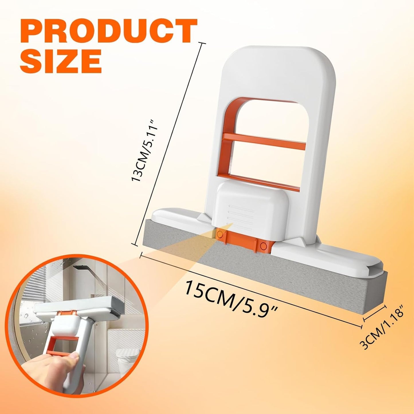 Mini Foldable Desktop Mop – Self‑Squeeze Sponge Mop for Wet & Dry Use – Portable Cleaning Tool for Small Spaces – Kitchen, Bathroom, Glass, Living Room