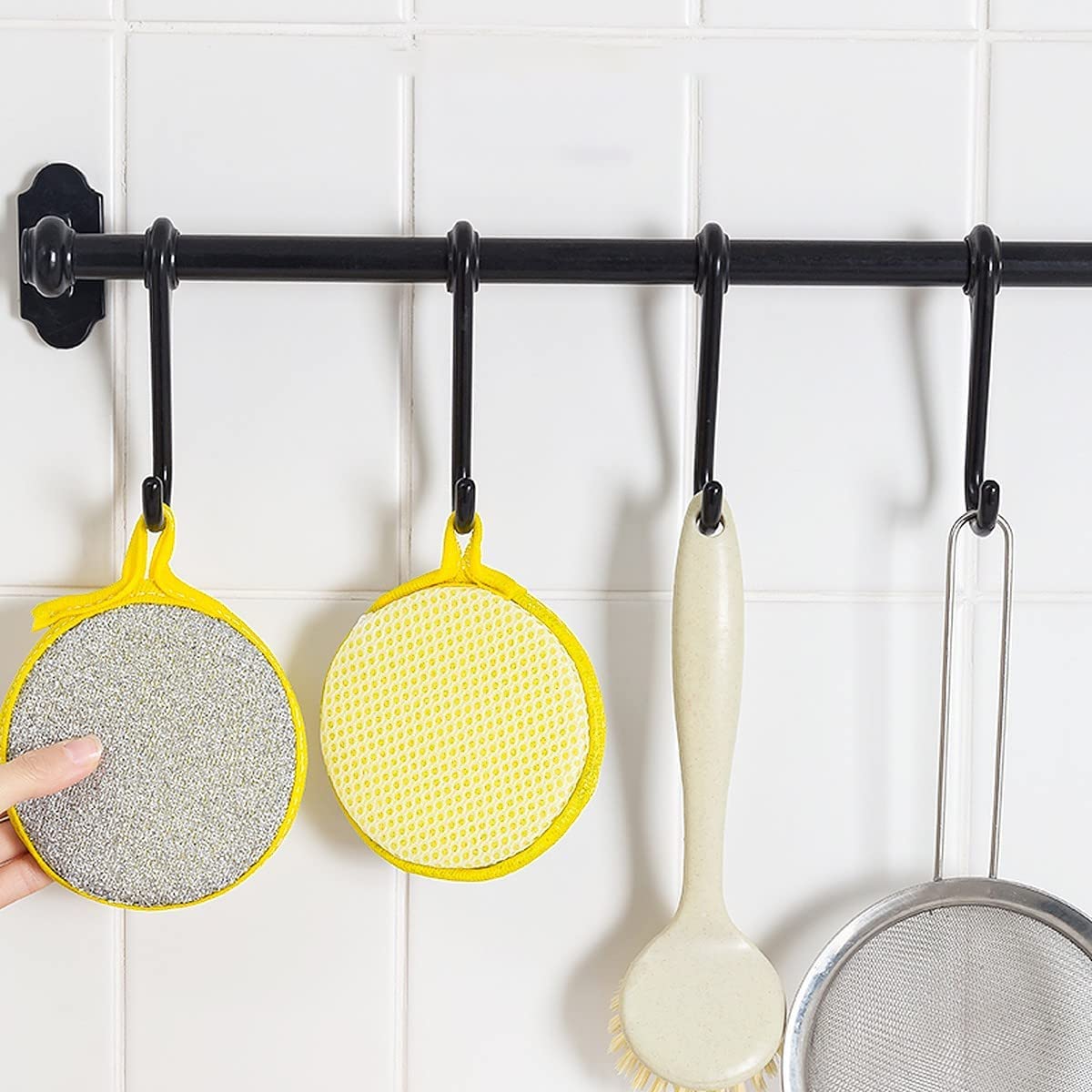 Double-Sided Kitchen Dish Sponges – Non-Scratch Scrubber for Dishes, Pots & Non-Stick Cookware (Pack of 5)