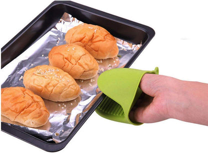 Silicone Mini Oven Mitts Set – Heat Resistant Non-Slip Pot Holder Finger Pinch Grips for Baking, Cooking & Kitchen Use (1 Pair)