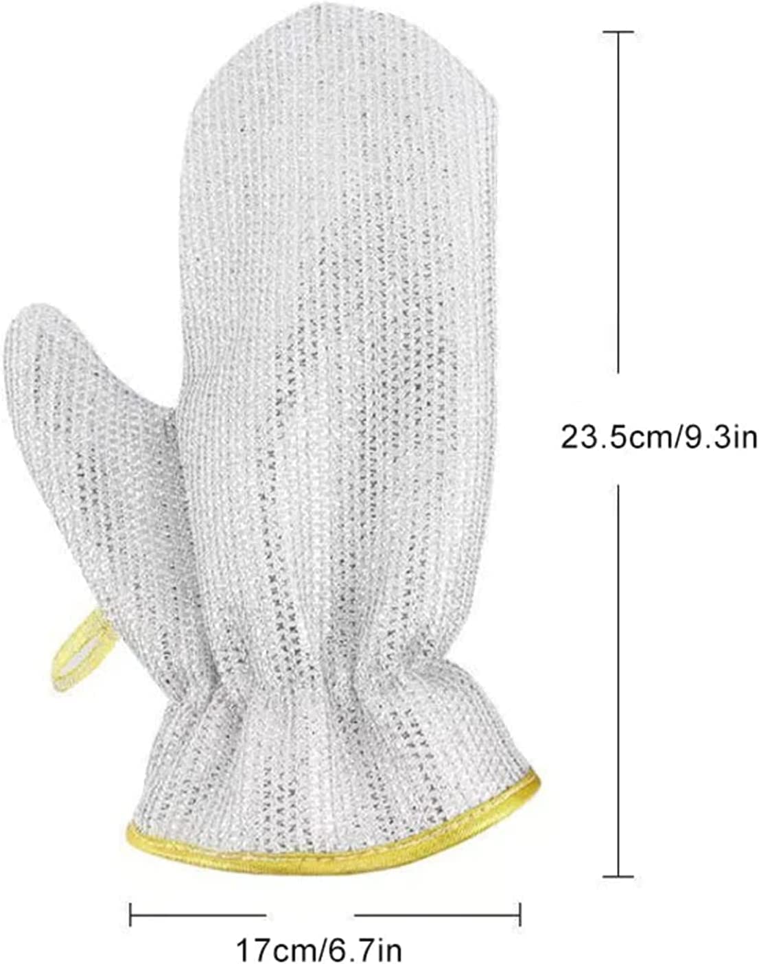 Wire Dishwashing Gloves – Multipurpose Steel Washing Rags, Heat Resistant Non-Scratch Cleaning Gloves for Pots, Pans & Kitchen Sink (1 Pair)