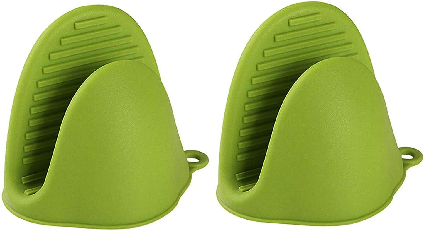 Silicone Mini Oven Mitts Set – Heat Resistant Non-Slip Pot Holder Finger Pinch Grips for Baking, Cooking & Kitchen Use (1 Pair)