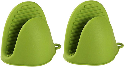 Silicone Mini Oven Mitts Set – Heat Resistant Non-Slip Pot Holder Finger Pinch Grips for Baking, Cooking & Kitchen Use (1 Pair)