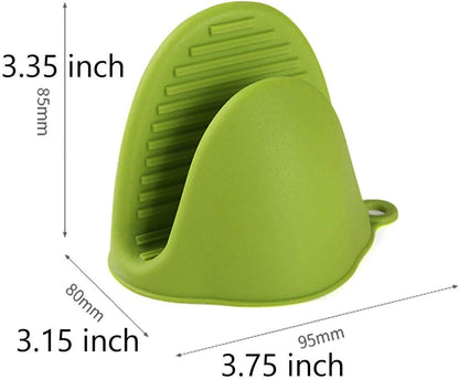 Silicone Mini Oven Mitts Set – Heat Resistant Non-Slip Pot Holder Finger Pinch Grips for Baking, Cooking & Kitchen Use (1 Pair)