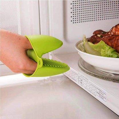 Silicone Mini Oven Mitts Set – Heat Resistant Non-Slip Pot Holder Finger Pinch Grips for Baking, Cooking & Kitchen Use (1 Pair)