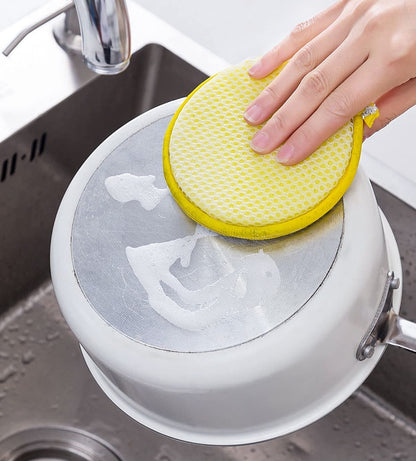 Double-Sided Kitchen Dish Sponges – Non-Scratch Scrubber for Dishes, Pots & Non-Stick Cookware (Pack of 5)