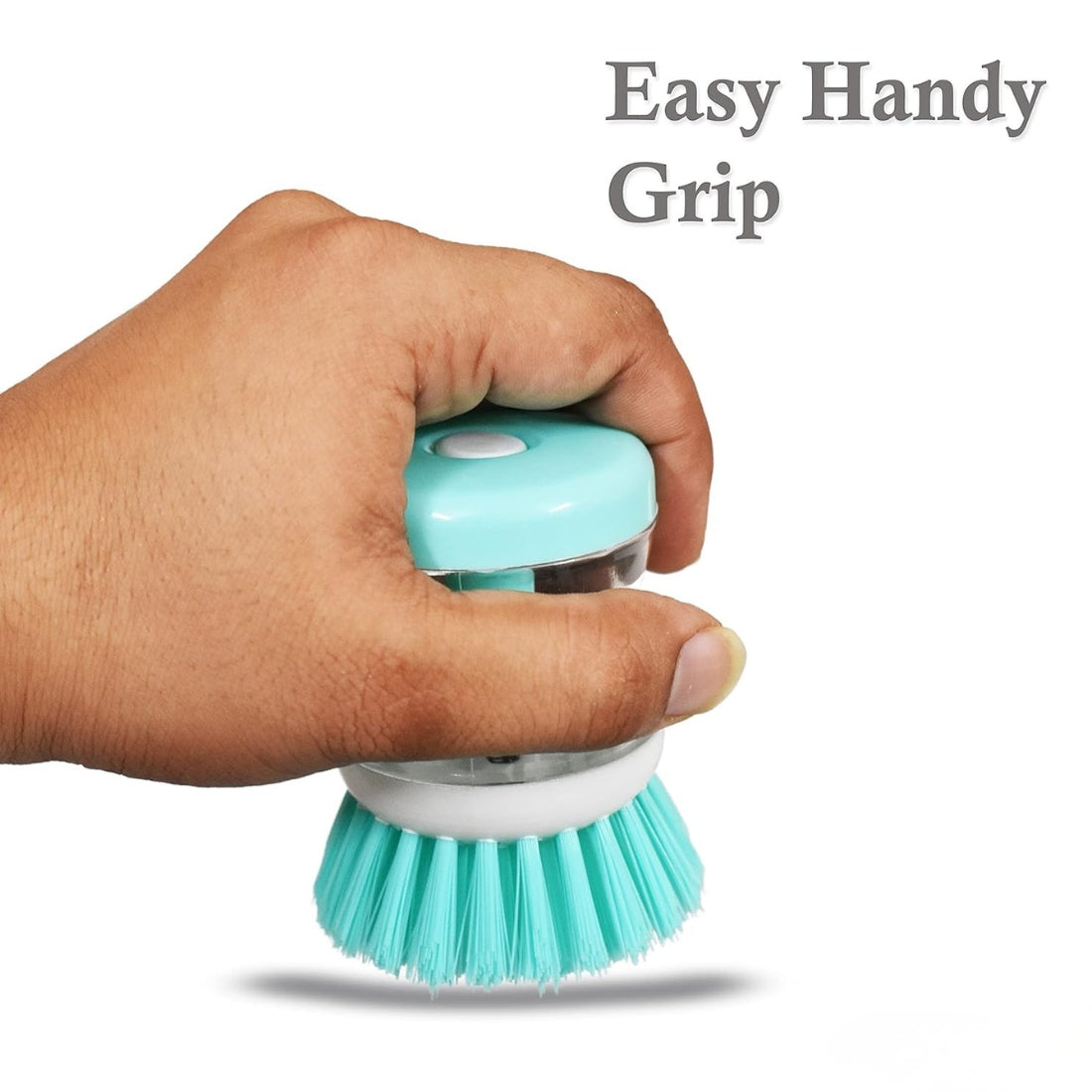 2-in-1 Dishwashing Brush with Soap Dispenser (Pack of 2) | Kitchen Scrub Brush for Dishes, Pans & Gas Stove Cleaning