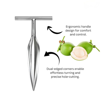Stainless Steel Coconut Opener Tool – Coconut Driller Knife for Easy Coconut Water Opening (Pack of 1)