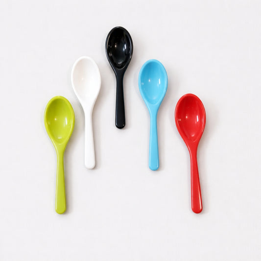 Mini Plastic Spice Spoons Set of 10 (3 Inch) – Small Measuring Spoons for Masala Box, Tea, Coffee, Sugar & Kitchen Spices