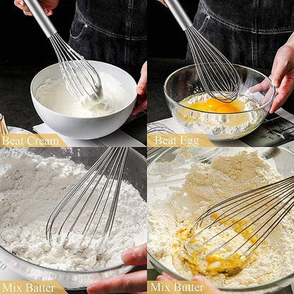Hand Blender Wire Whisk – Stainless Steel Balloon Egg Beater for Mixing, Whisking, and Cooking (Pack of 1)