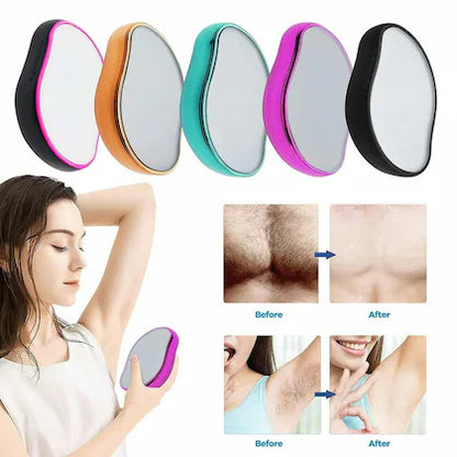 Crystal Hair Remover for Women & Men | Reusable Nano Glass Hair Removal Eraser for Legs, Arms & Body | Painless Hair Removal Tool
